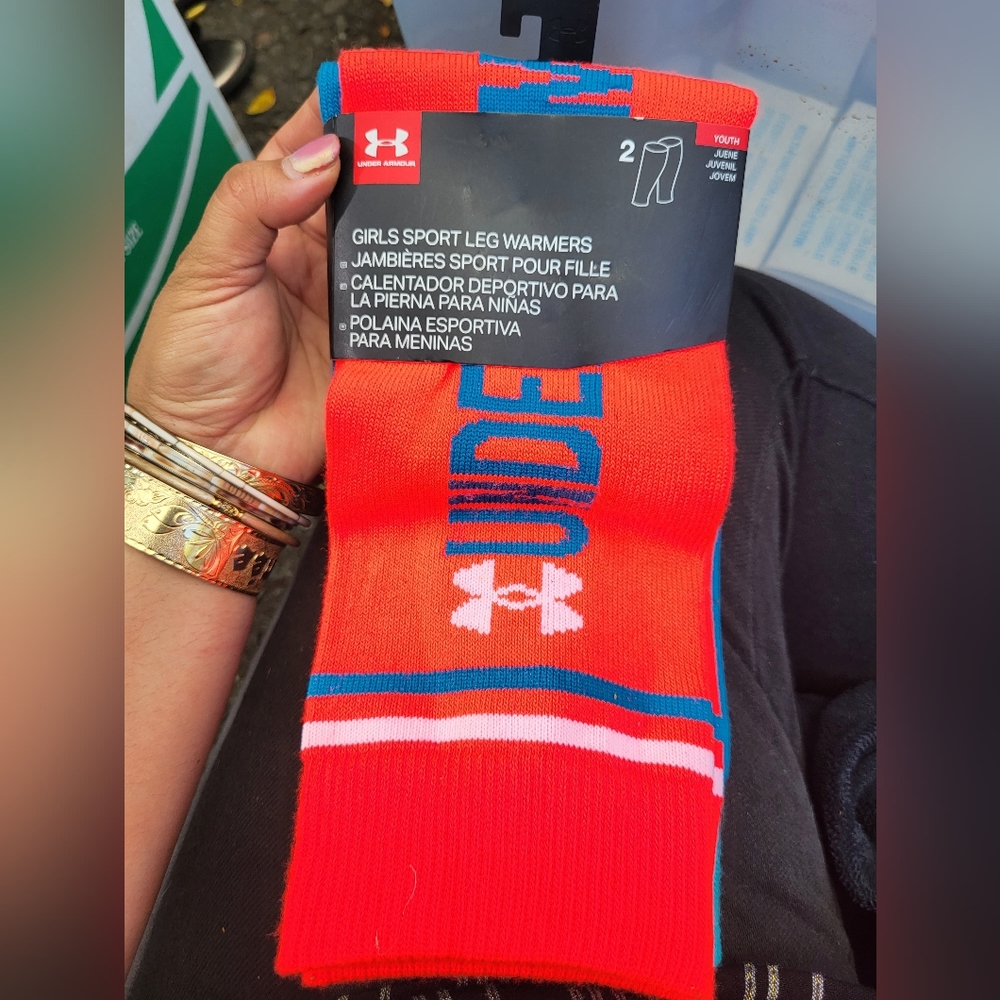 UNDER ARMOUR 2PK GIRLS YOUTH LEG WARMERS NEW W/TAGS